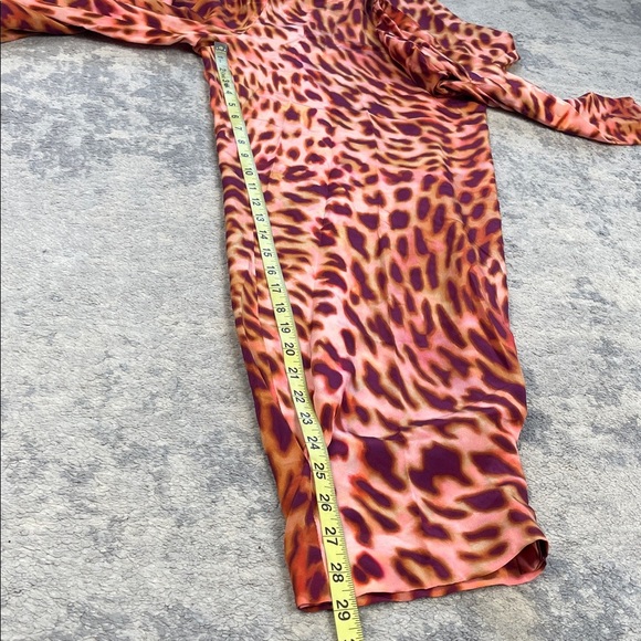 NWT Stella McCartney Tie Waist Wrap Silk Trouser Pants Martini Pink Cheetah 40 - Picture 16 of 16